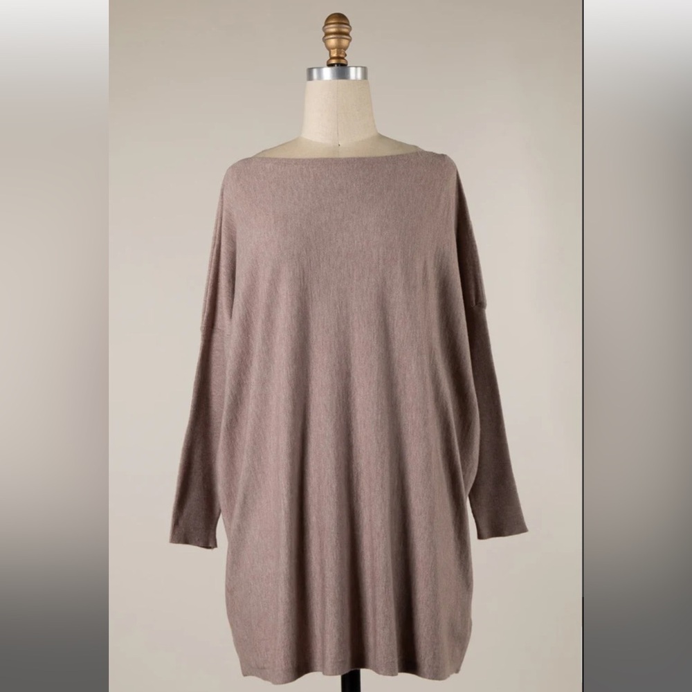 ❄️ NWT - Miracle Mocha Tunic Sweater – Oversized Cozy Fit